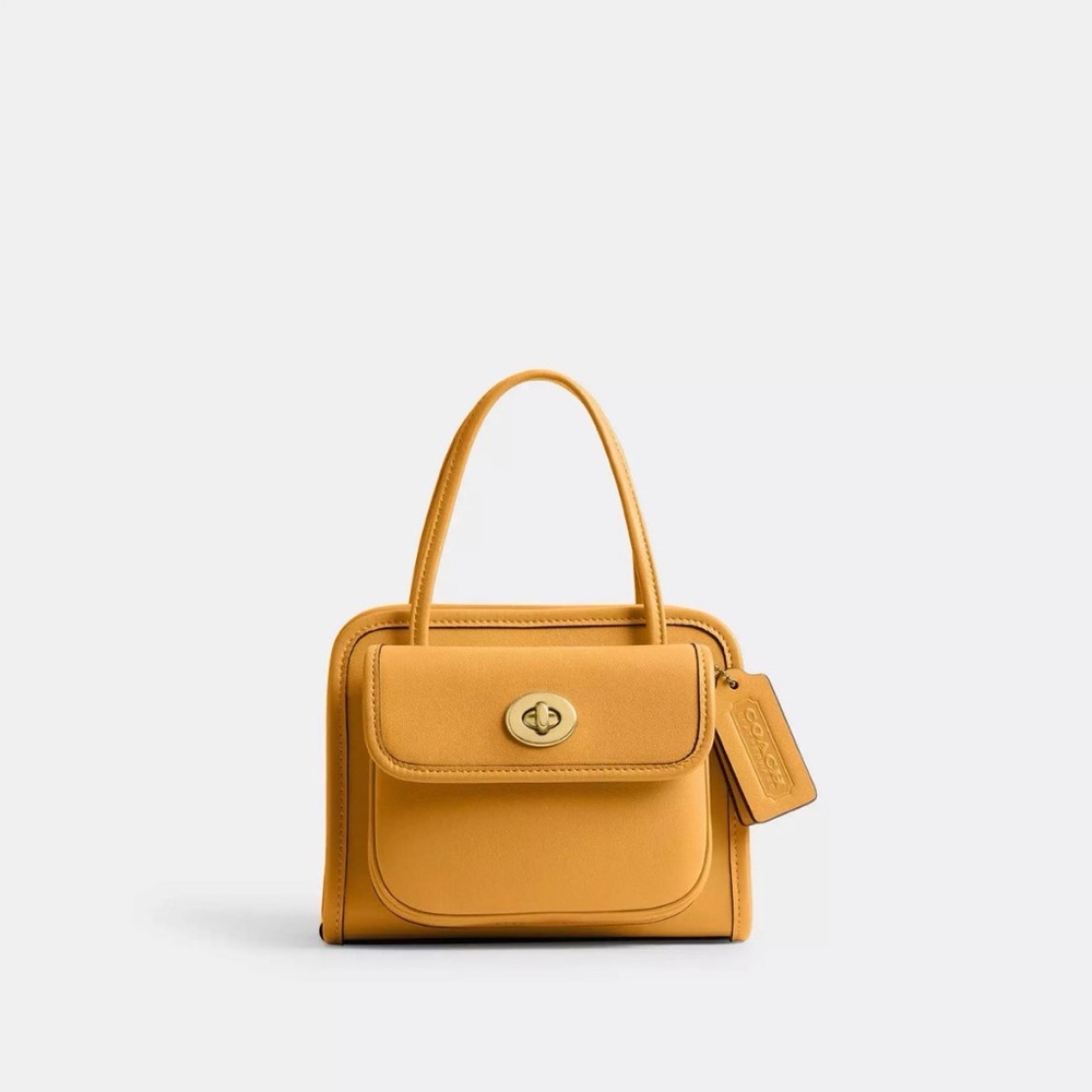 The Coach Originals Glovetanned Leather Mini Safari Tote - mustard/yellow - Picture 2 of 14